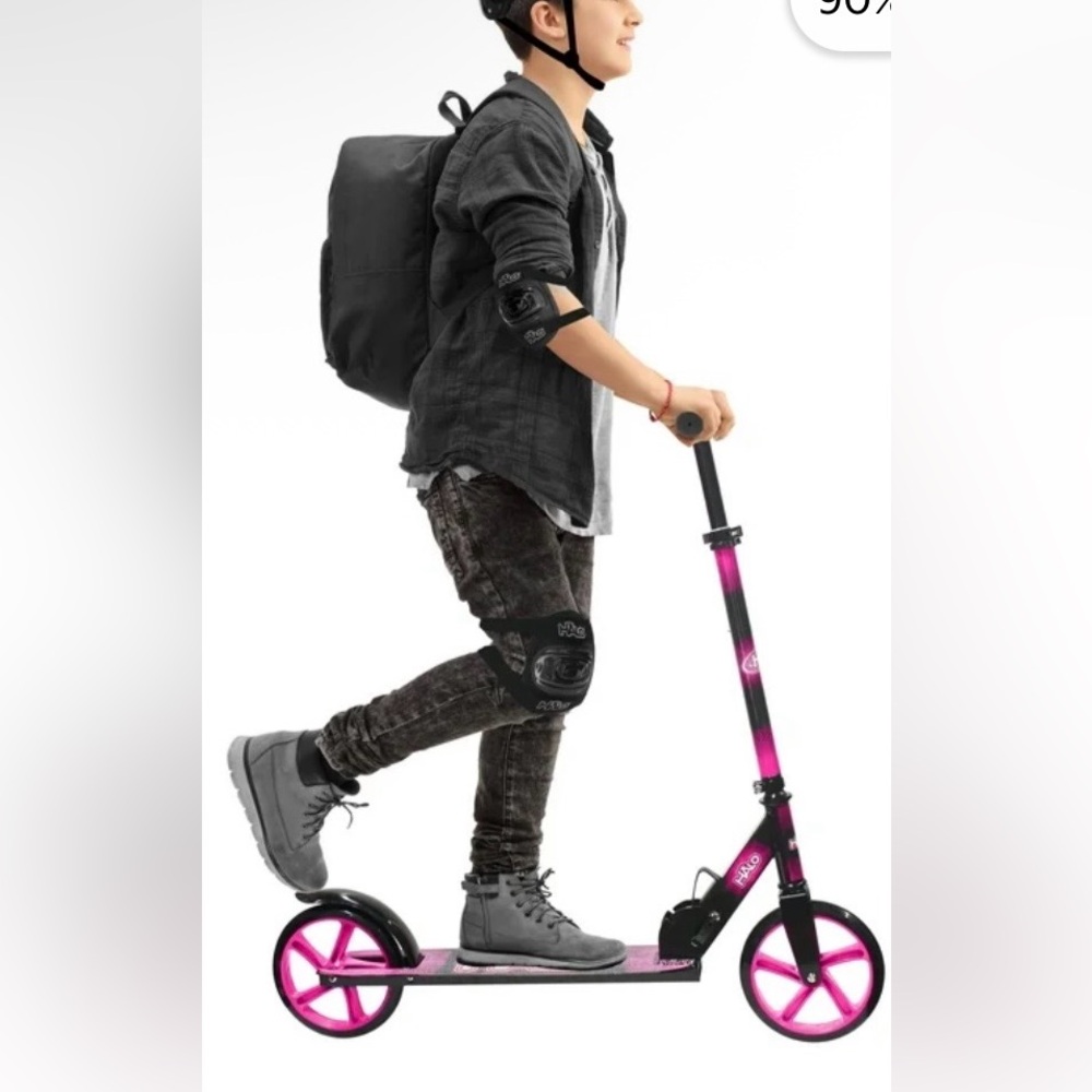 HALO Rise Above Supreme Big Wheel (8") Scooter - Hot Pink - For All Ages
